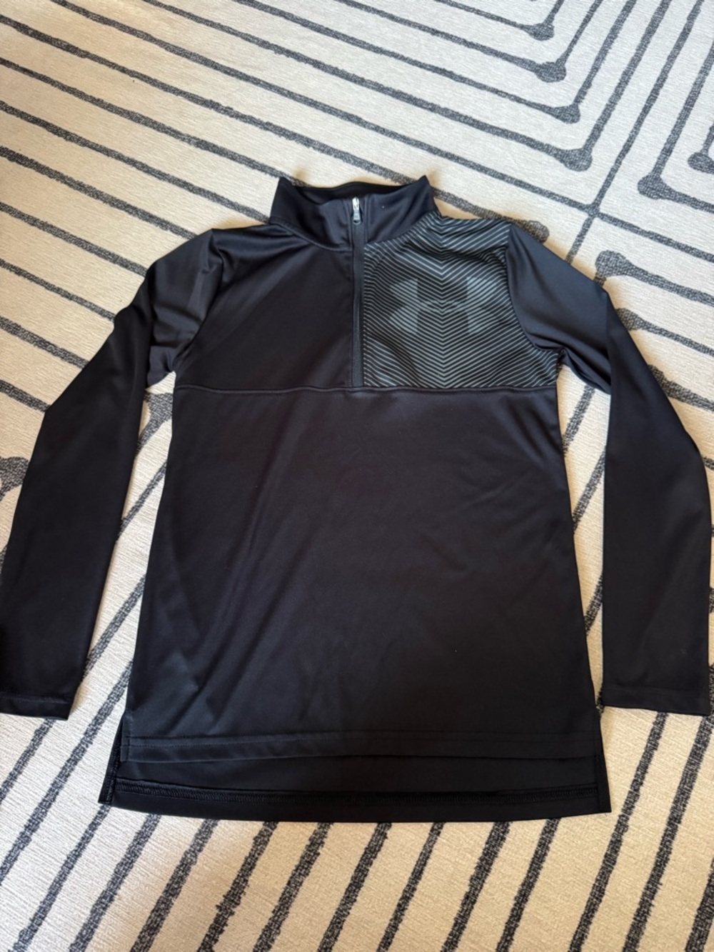 Under Armour Black and Gray HeatGear Quarter-Zip